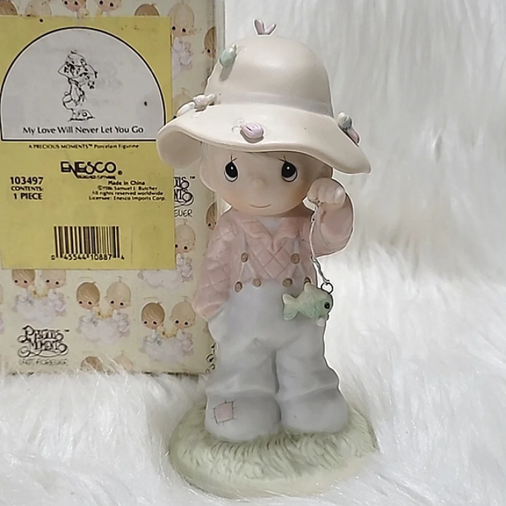 Precious Moments My Love Will Never Let You Go Retired Porcelain Figurine NIB